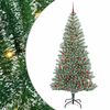 vidaXL Artificial Christmas Tree Snow Flocked with LED Light 210 cm