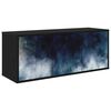 vidaXL Wall-mounted TV Cabinet RAALTE 102 x 33 x 40 cm Black Oak