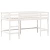 vidaXL Loft Bed with Ladder and Roof without Mattress White 90x200 cm