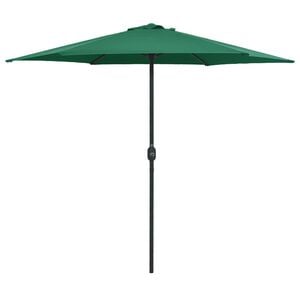vidaXL Garden Parasol with Aluminium Pole 270x246 cm Green