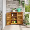 vidaXL Garden Cabinet Natural 90 x 40 x 90cm Solid Acacia Wood