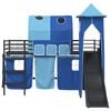 vidaXL Kids'Loft Bed Frame Black and Blue 99.5 x 200 cm Metal
