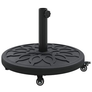 vidaXL Parasol Base 15.25 kg Black Iron Circular