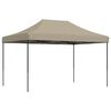 vidaXL Party Tent Folding Taupe 279 x 410 x 315 cm Oxford Fabric