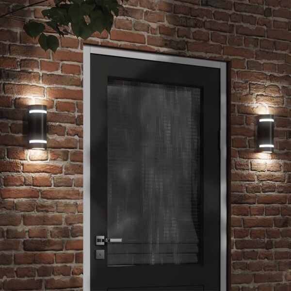 vidaXL Outdoor Wall Light Black Die-cast Aluminium