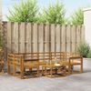 vidaXL Outdoor Sofa Set 7 pcs Natural Solid Acacia Wood