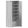 vidaXL Shoe Cabinet with Door Grey 80 x 39 x 180 cm Engineered wood