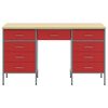 vidaXL Work Cabinet with Drawer 3 pcs Red 150 x 55 x 85 cm