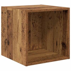 vidaXL Wall Cabinet Wall-Mounted Old Wood 37 x 37 x 37 cm