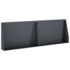 vidaXL Retaining Wall 2 pcs 60 x 12 x 50 cm Steel Anthracite