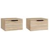 vidaXL Wall-mounted Bedside Cabinets 2 pcs Sonoma Oak 34x30x20 cm