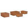 vidaXL Nesting Basket Set | Brown | Willow | Small, Medium, Large, Largest