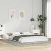 vidaXL Bed Frame White 150 x 200 cm Solid Pine Wood