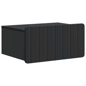 vidaXL Wall-Mounted Bedside Cabinet Black 49 x 34.5 x 24 cm