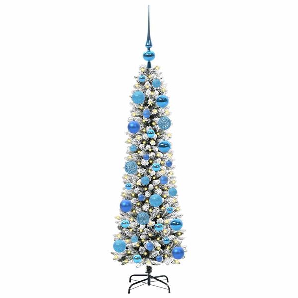 vidaXL Artificial Christmas Tree with 150 LEDs with Stand White 120 cm