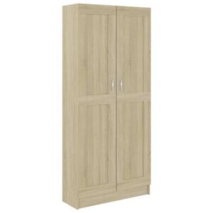 vidaXL Book Cabinet Sonoma Oak 82,5x30,5x185,5 cm Engineered Wood