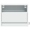 vidaXL Wall-mounted Bedside Cabinets with LED Lights 2 pcs White