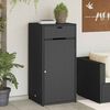 vidaXL Garden Storage Cabinet Black 55x55x111 cm Poly Rattan