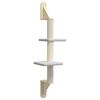 vidaXL Wall-mounted Cat Tree with Scratching Post Light Grey 108 cm