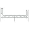 vidaXL Bed Frame without Mattress Grey Metal 100x200 cm