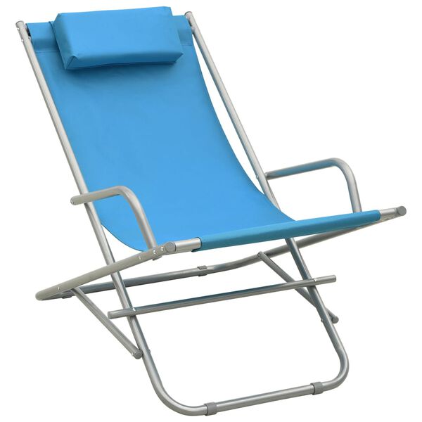 vidaXL Rocking Chairs 2 pcs Steel Blue