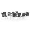 vidaXL 11 Piece Outdoor Dining Set Steel Black