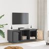 vidaXL TV Cabinet Grey 110.5x35x44 cm Solid Wood Pine