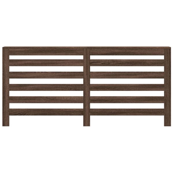 vidaXL Radiator Cover Brown Oak 175x20x82 cm Engineered Wood
