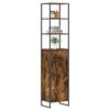 vidaXL Bathroom Cabinet Smoke Oak 40 x 30 x 180 cm Engineered Wood