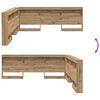 vidaXL Storage Headboard with Shelf Artisan Oak 180 cm Engineered Wood