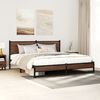 vidaXL Metal Bed Frame without Mattress Brown Oak 183x213 cm