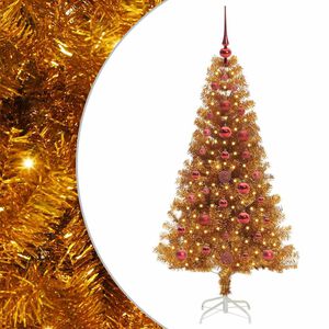 vidaXL Christmas Tree Gold 120 cm PET