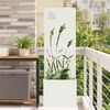 vidaXL Garden Privacy Screen White 50 x 140 cm Cold-rolled steel