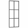 vidaXL Sliding Door with Hardware Set 76x205 cm ESG Glass&Aluminium