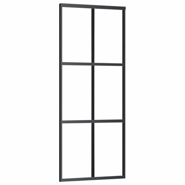vidaXL Sliding Door with Hardware Set 76x205 cm ESG Glass&Aluminium