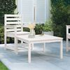 vidaXL Garden Table White 82.5x82.5x45 cm Solid Wood Pine