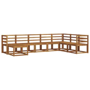 vidaXL Outdoor Sofa Set 8 pcs Natural Solid Acacia Wood