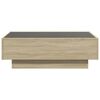 vidaXL Coffee Table with LED Sonoma Oak 90x50x30 cm Engineered Wood