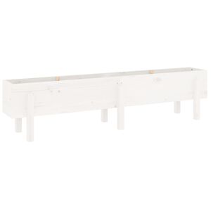 vidaXL Garden Raised Bed White 160x30x38 cm Solid Wood Pine