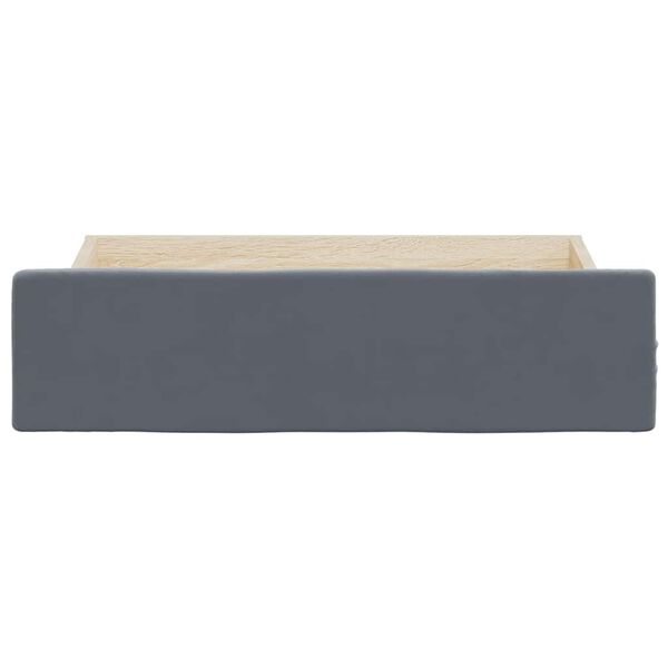 vidaXL Bed Storage Drawers 2 pcs Dark Grey Engineered Wood and Velvet