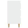 vidaXL Bed Cabinets with Solid Wood Legs 2 pcs White 40x35x69 cm
