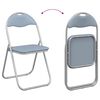 vidaXL Folding Chair 8 pcs Grey 48 x 43.5 x 81 cm Faux Leather