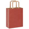 vidaXL Paper Bags 250 pcs with Handles Red 18x8x22 cm