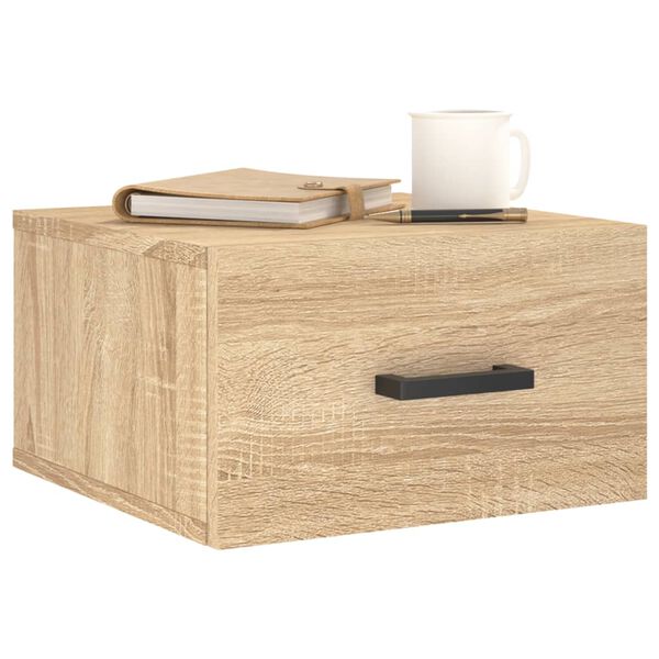vidaXL Wall-mounted Bedside Cabinets 2 pcs Sonoma Oak 35x35x20 cm