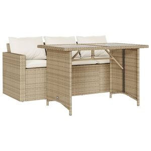 vidaXL Garden Dining Set | Beige, Cream white