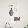 vidaXL Wall-Mounted Coat Rack White 40 x 10 x 90 cm Engineered wood
