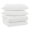 vidaXL Winter Duvet with Pillow 3 pcs White Microfiber