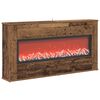vidaXL Electric Fireplace Old Wood 114 x 18 x 58.5 cm Engineered wood