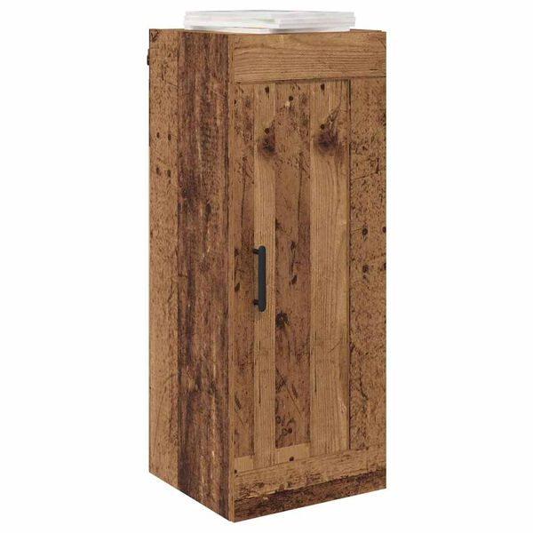 vidaXL Wall Mounted Cabinet Old Wood 34.5 x 34 x 90 cm Engineered Wood