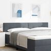 vidaXL Headboard with Headboard Dark Grey 200 cm Faux Leather
